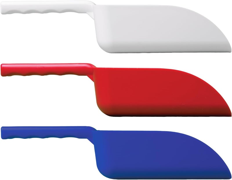 Remco - A Vikan Company 3 pk Color-Coded Plastic Hand Scoop - BPA-Free, Food-Safe Scooper, Commercial-Grade Utensils, Restaurant and Food Service Supplies, 16-Ounce Size, Red/White/Blue - Image 3